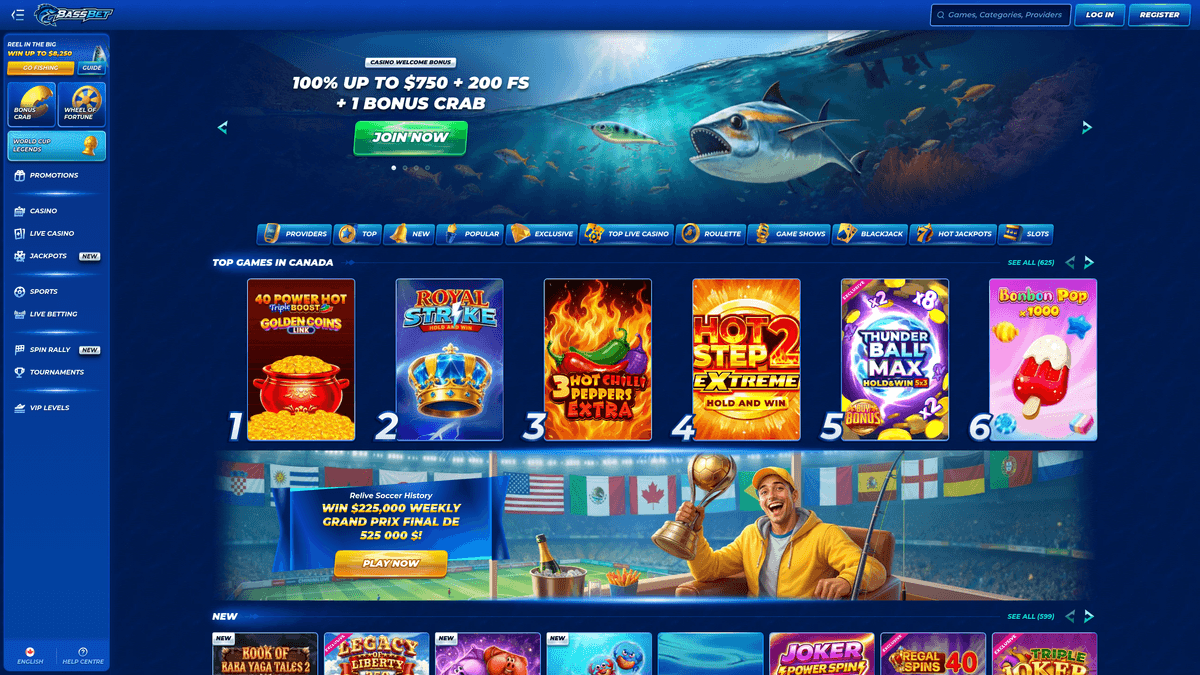 Bassbet homepage