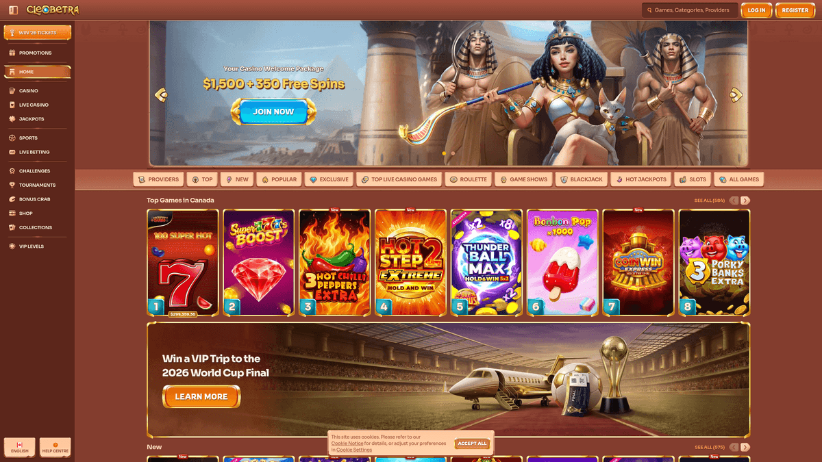 Cleobetra homepage