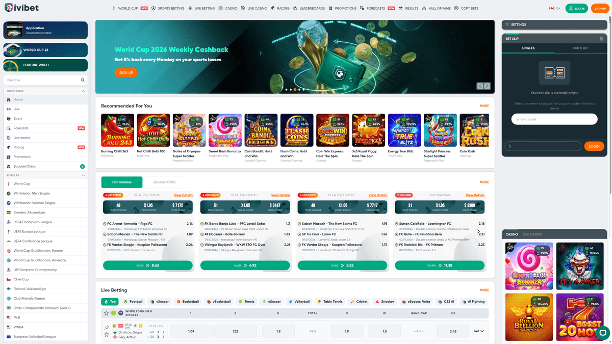 Ivibet homepage