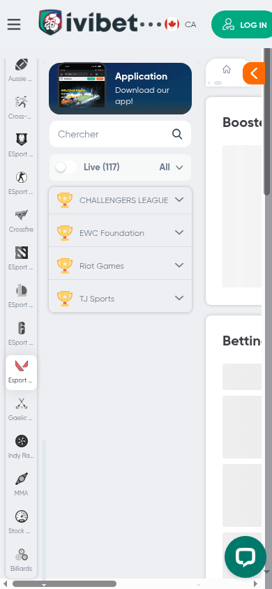 Ivibet mobile view
