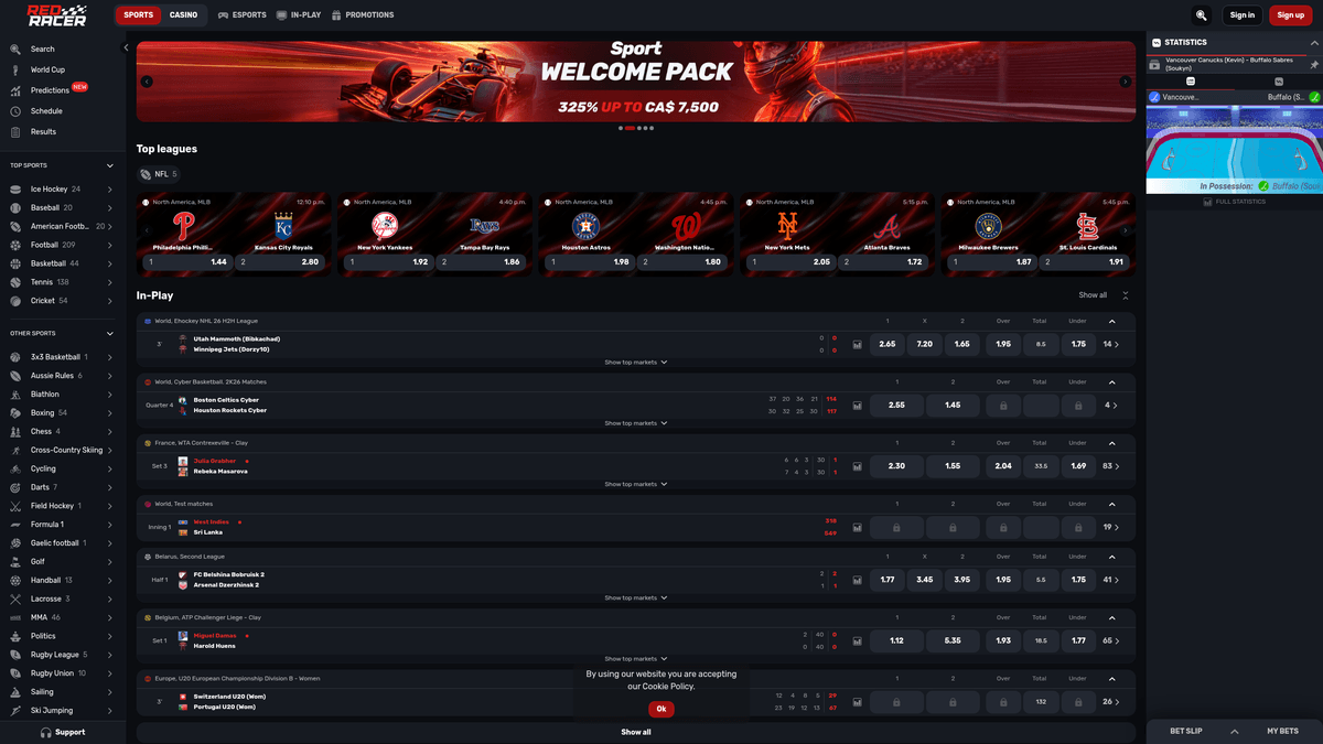 RedRacer homepage